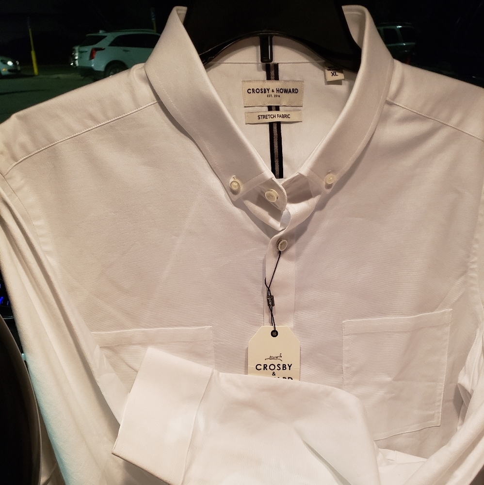 Crosby & Howard White Button Down Shirt XL